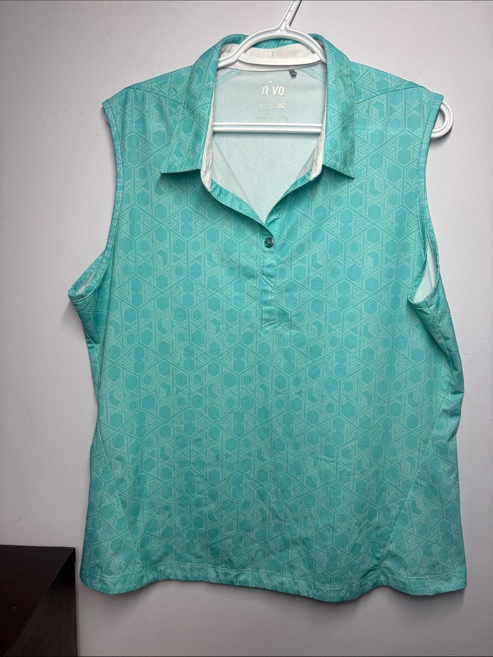 Nivo Aqua Sleeveless Polo Tank Top